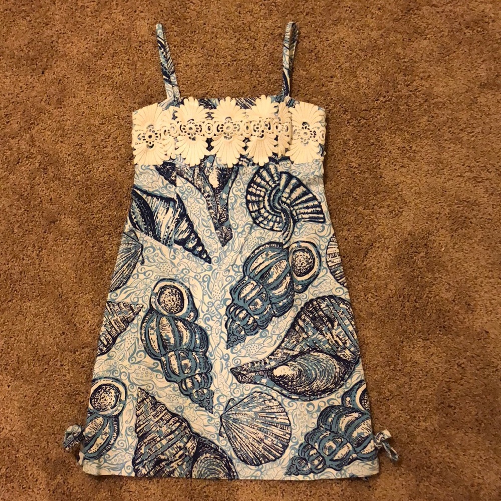 Lilly Pulitzer “Stuffed Shells” print dress sz 4